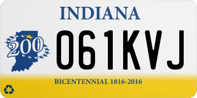 IN license plate 061KVJ