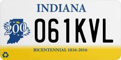 IN license plate 061KVL
