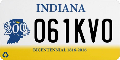IN license plate 061KVO