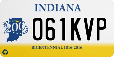 IN license plate 061KVP