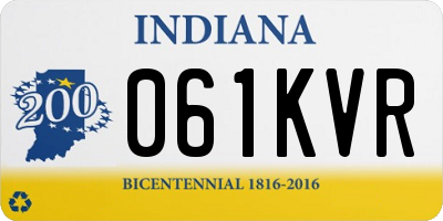 IN license plate 061KVR