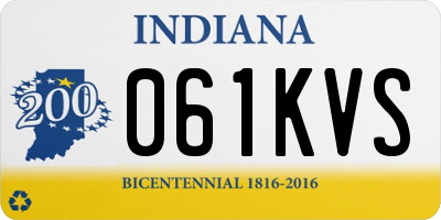 IN license plate 061KVS