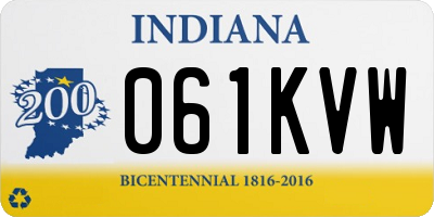 IN license plate 061KVW