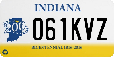 IN license plate 061KVZ