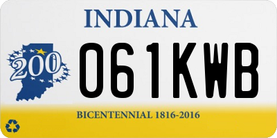 IN license plate 061KWB