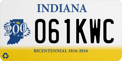 IN license plate 061KWC