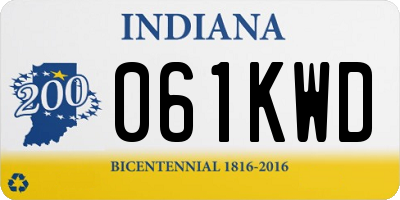 IN license plate 061KWD