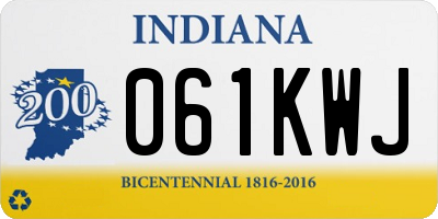 IN license plate 061KWJ