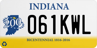 IN license plate 061KWL