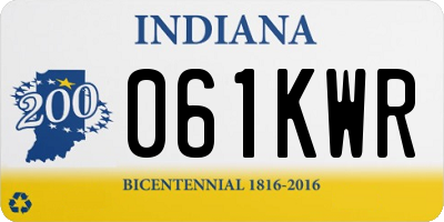 IN license plate 061KWR