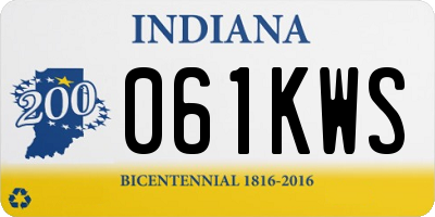 IN license plate 061KWS