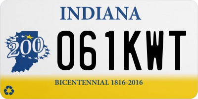 IN license plate 061KWT