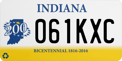 IN license plate 061KXC