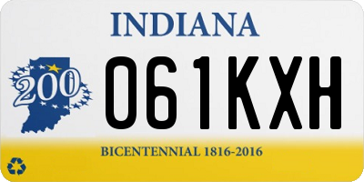 IN license plate 061KXH