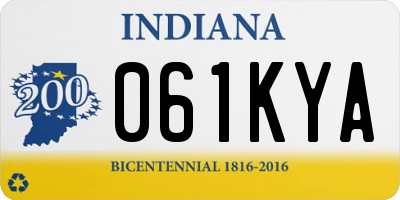 IN license plate 061KYA