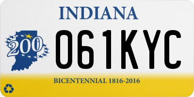 IN license plate 061KYC