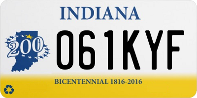 IN license plate 061KYF