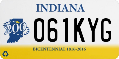 IN license plate 061KYG