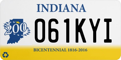 IN license plate 061KYI