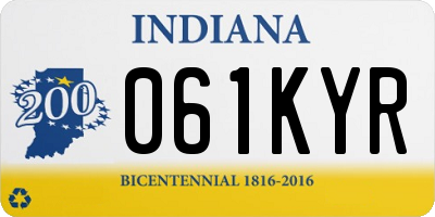 IN license plate 061KYR