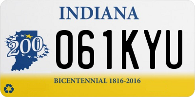 IN license plate 061KYU