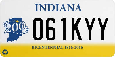 IN license plate 061KYY