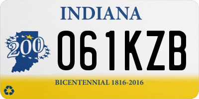 IN license plate 061KZB