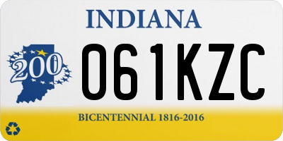 IN license plate 061KZC