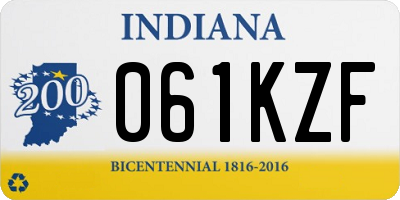 IN license plate 061KZF