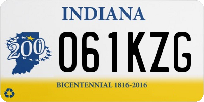 IN license plate 061KZG