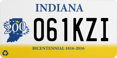 IN license plate 061KZI