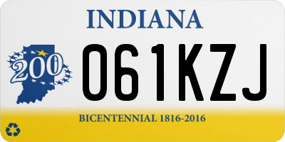 IN license plate 061KZJ
