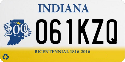 IN license plate 061KZQ