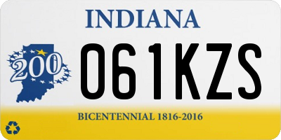 IN license plate 061KZS