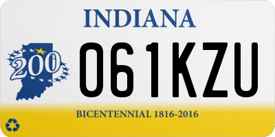 IN license plate 061KZU