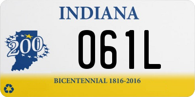 IN license plate 061L