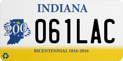 IN license plate 061LAC