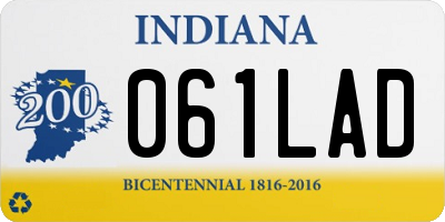 IN license plate 061LAD