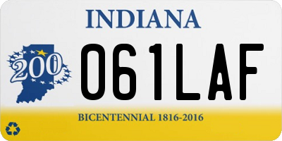 IN license plate 061LAF