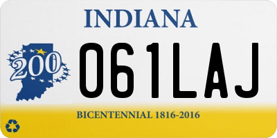 IN license plate 061LAJ