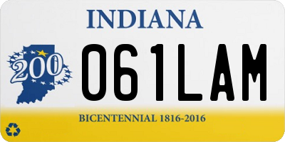 IN license plate 061LAM