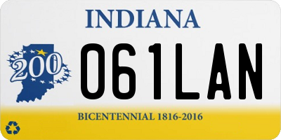 IN license plate 061LAN