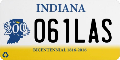 IN license plate 061LAS