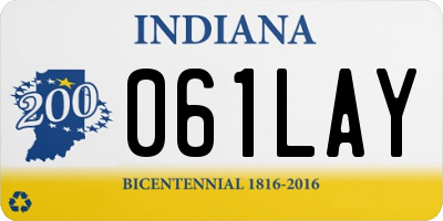 IN license plate 061LAY