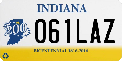 IN license plate 061LAZ