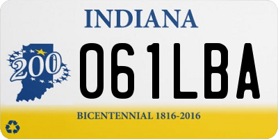 IN license plate 061LBA