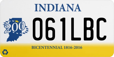 IN license plate 061LBC