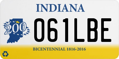 IN license plate 061LBE