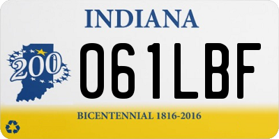 IN license plate 061LBF