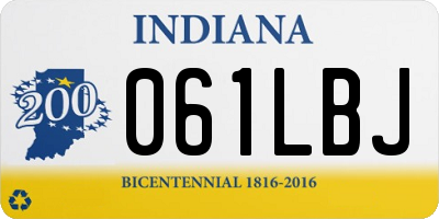 IN license plate 061LBJ